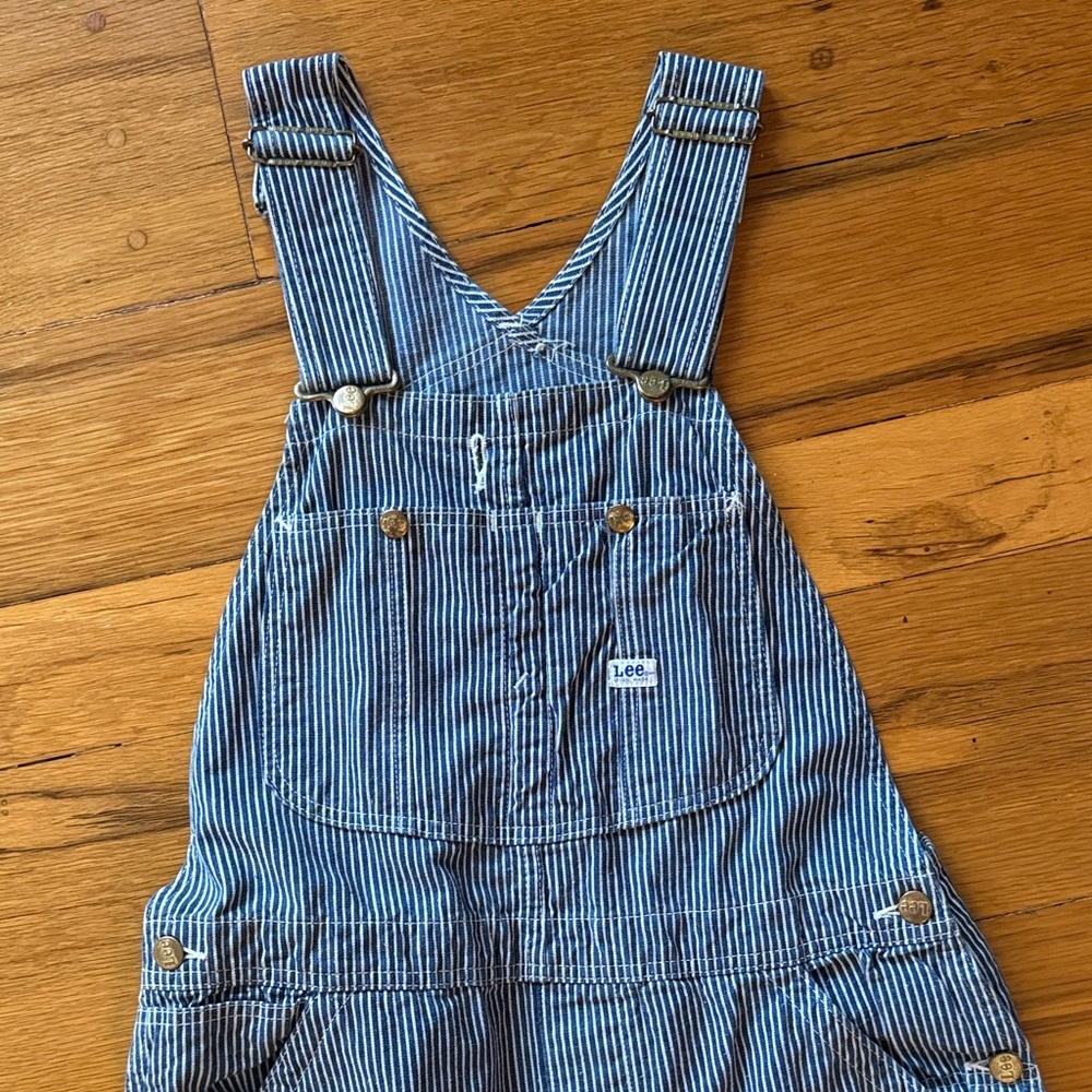 VINTAGE Lee NVY striped Denim Overalls
